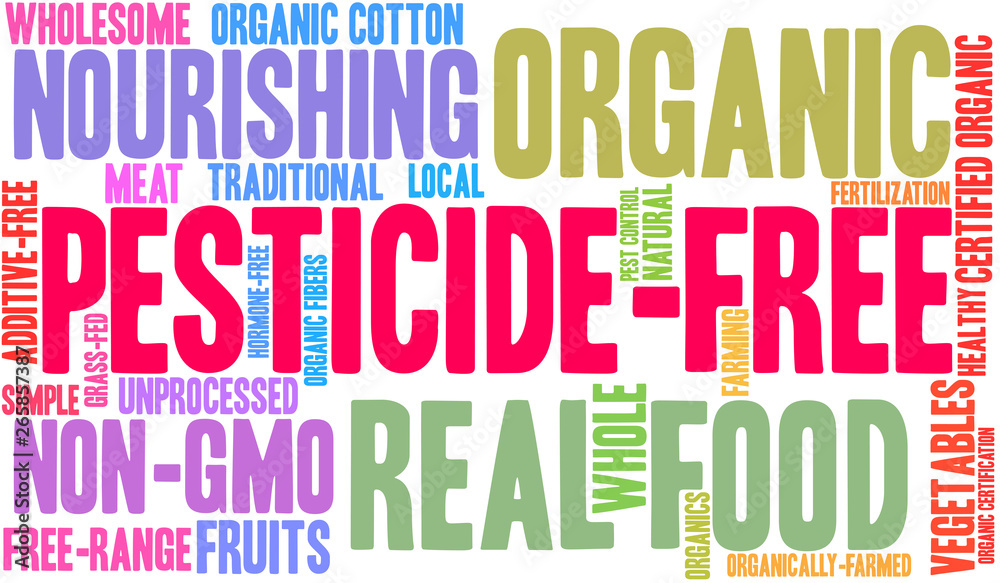 Pesticide Free Word Cloud on a white background. Pesticide Free Word Cloud on a white background.