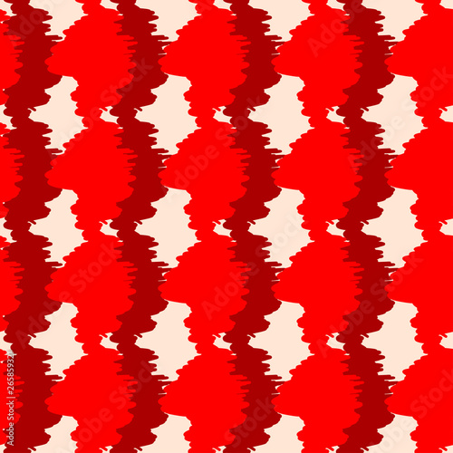 Abstract seamless pattern. Painting of red brushes. Vector texture