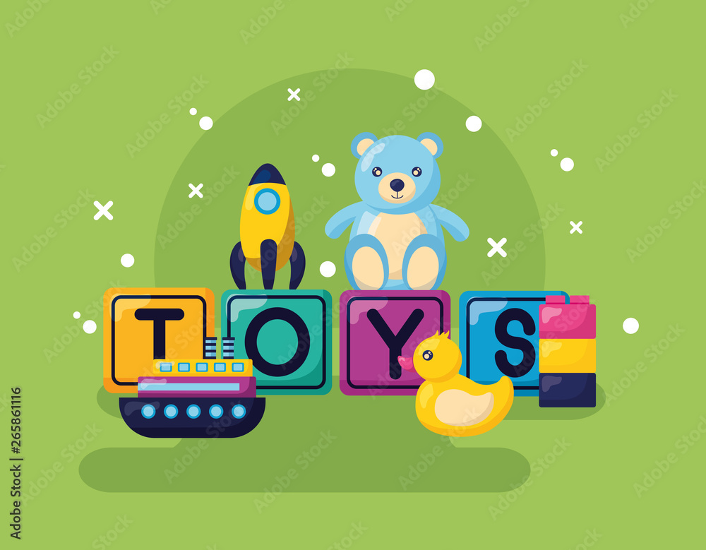 Fototapeta premium kids toys design