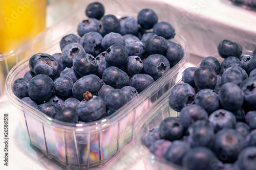 Wallpaper Mural Big fresh ripe organic natural blueberry in package on the showplace in the market Torontodigital.ca