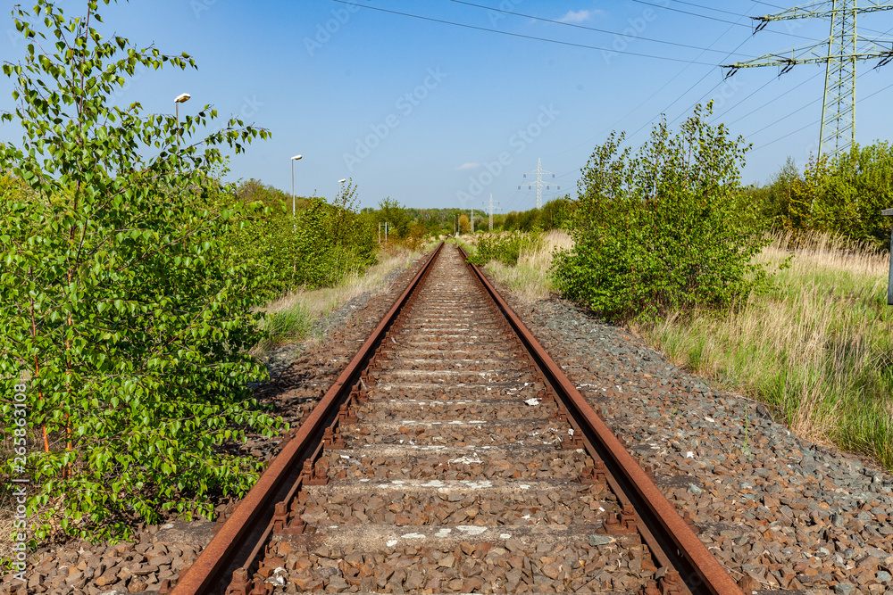 Fototapeta premium Verlassene Bahnschienen
