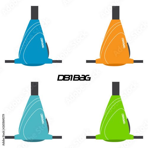 Vector Colorful School Backpacks. Backpacks for schoolchildren, students, travellers and tourists. Back to School rucksack flat vector illustrations isolated on white