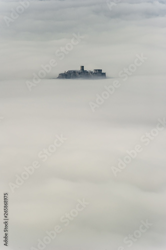 Unique Spis  Spi    Spi  sk    castle in the mist. Second biggest castle in Middle Europe  Unesco Wold Heritage  Slovakia
