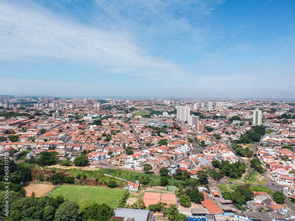 Vista de Drone da Cidade de Campinas
