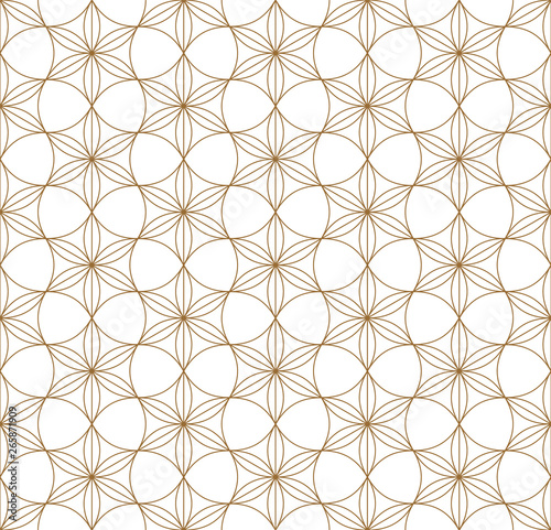 Seamless geometric pattern based on japanese ornament kumiko . © Aleksei