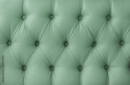 texture of sofa upholstery, armchairs. Leather sofa, leather chair. retro furniture surface. cyan; green, turquoise