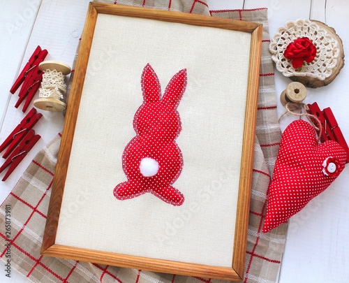 valentines day love heart rabbit photo
