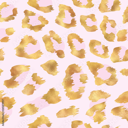 Leopard pattern design - funny  drawing seamless pattern. Lettering poster or t-shirt textile graphic design. / wallpaper, wrapping paper.