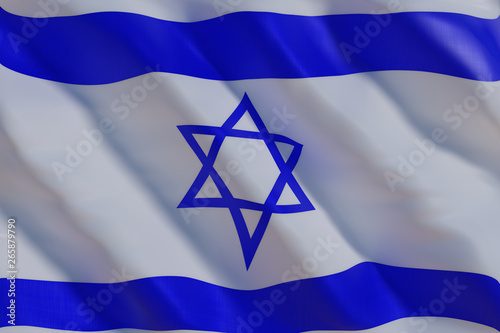 Israel flag in the wind