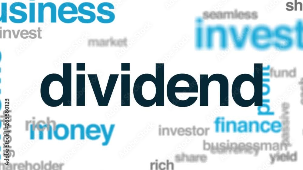 Dividend animated word cloud. Kinetic typography. Dividend animated word cloud. Kinetic typography.