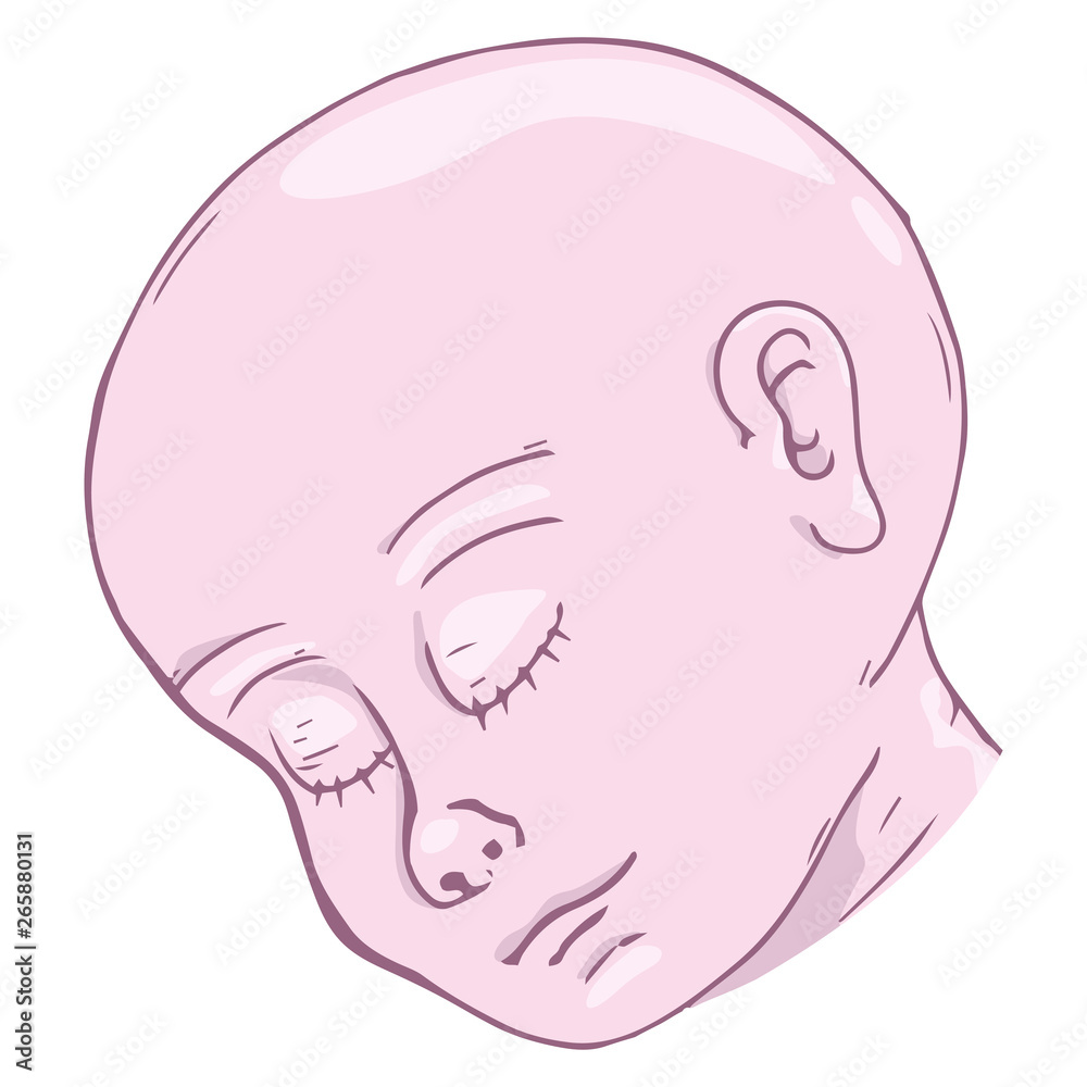 Baby icon. Vector illustration of baby head. Hand drawn baby's head. Baby icon. Vector illustration of baby head. Hand drawn baby's head.