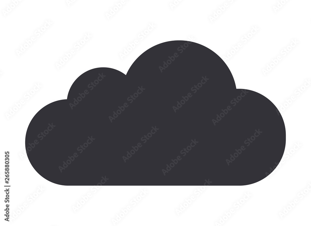 Clear cloud vector icon symbol weather or cloud web storage Clear cloud vector icon symbol weather or cloud web storage