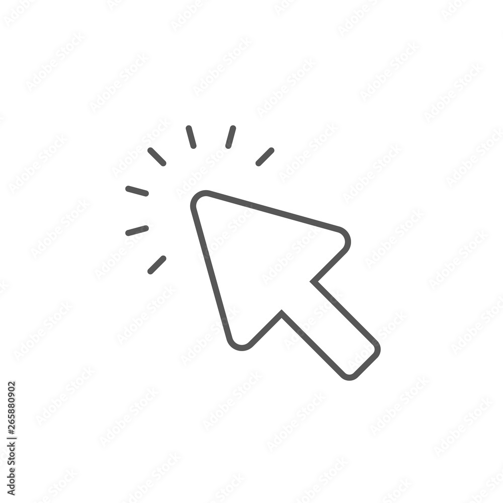 Arrow clicking, cursor click vector icon Arrow clicking, cursor click vector icon