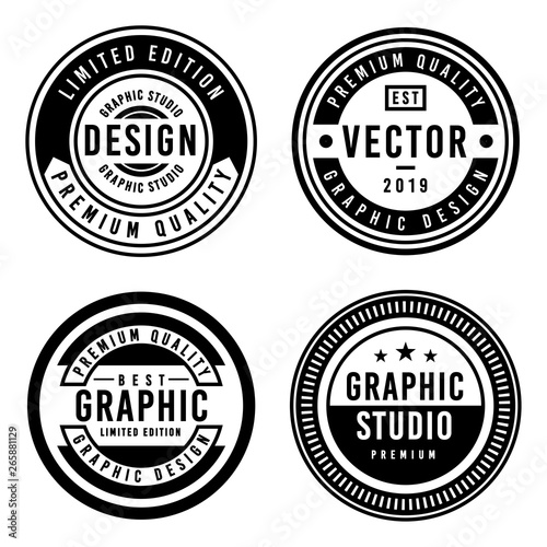 A Vintage badge design set.