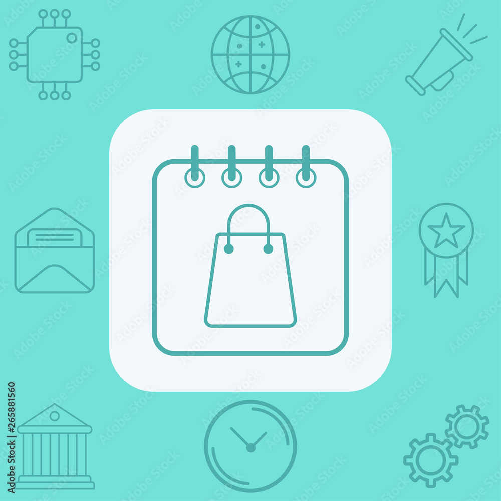 Sale calendar vector icon sign symbol