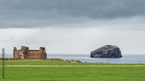 Tantallon Castle and Bass Rock
