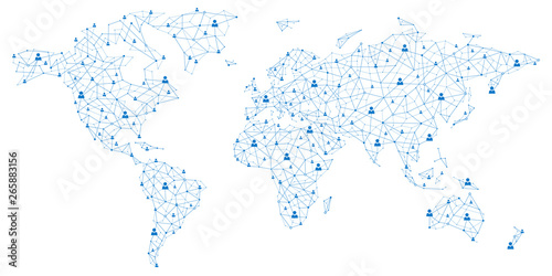 World Map - Global Human Business Connection