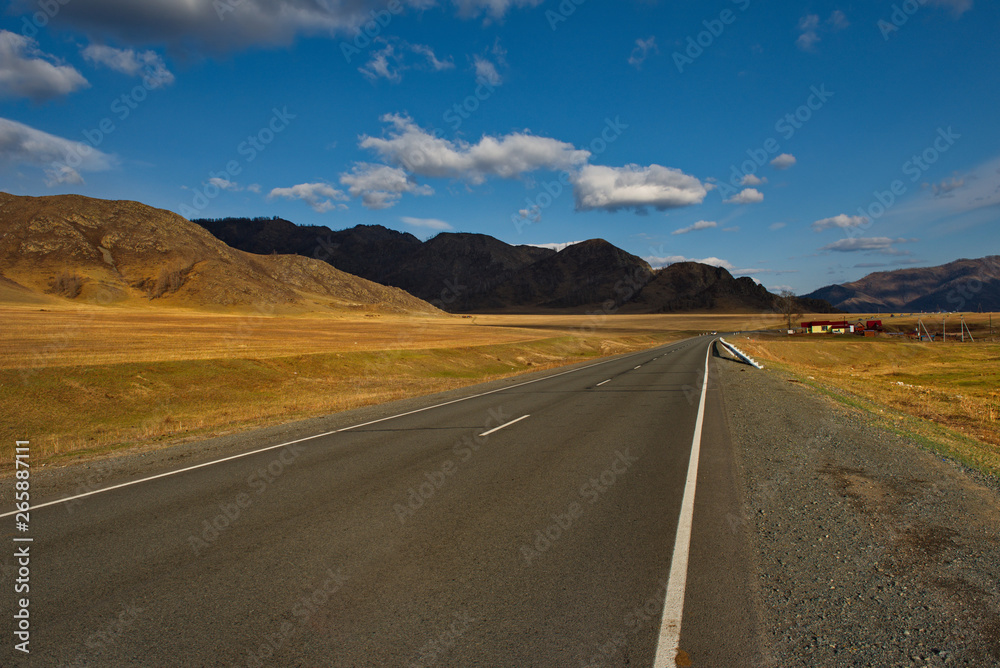 Russia. mountain Altai. Chui highway is considered to be the most beautiful Federal highway in Siberia.