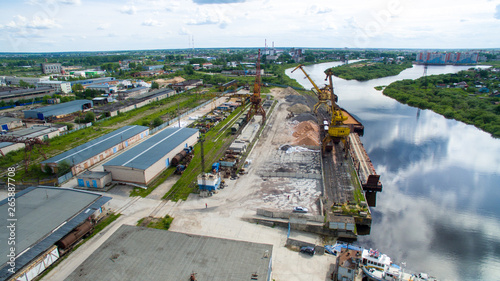 construction site by the river photo