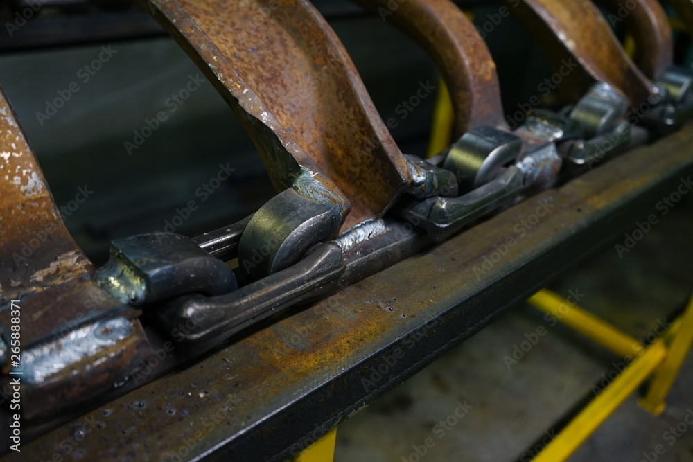 closeup of a machine