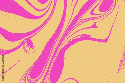 Pastel trendy colors. Swirls of marble and ripples of agate. Ancient oriental drawing technique. Trendy Ebru art. Luxury design. Vector.