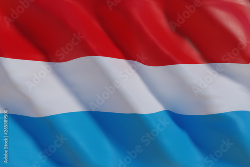 Luxembourg flag in the wind