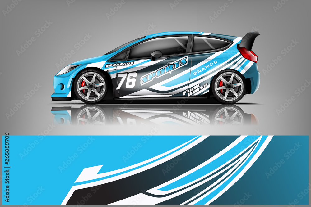 Rally car wrap vector designs. abstract livery for vehicle vinyl ...