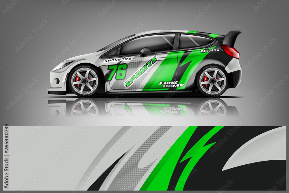 Rally car wrap vector designs. abstract livery for vehicle vinyl ...