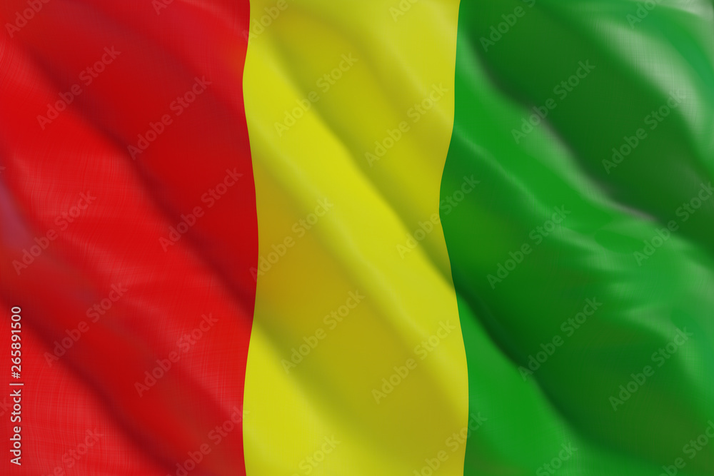 Fototapeta premium Guinea flag in the wind