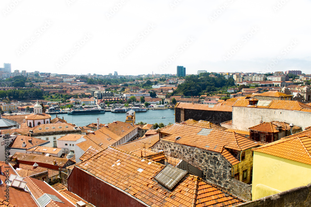 Porto and Gaia city skyline/old town across Douro River, Portugal Porto and Gaia city skyline/old town across Douro River, Portugal