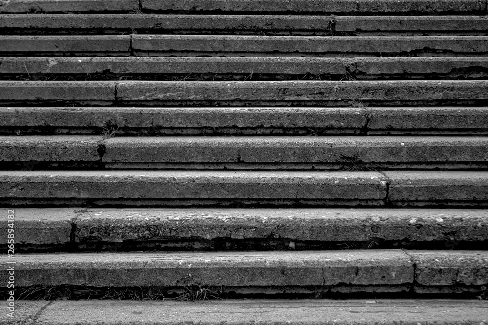 old stone staircase in black and white for background ,Copy space