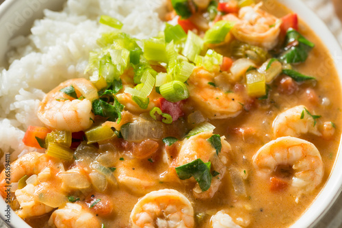 Obraz na płótnie Spicy Homemade Cajun Shrimp Etouffee