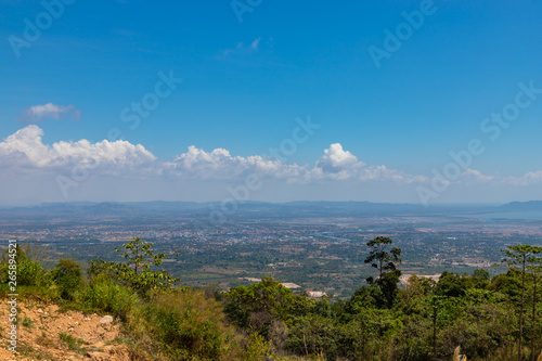 Aerial view to Kampot town from the view point in Bokor National Park, Cambodia © umike_foto