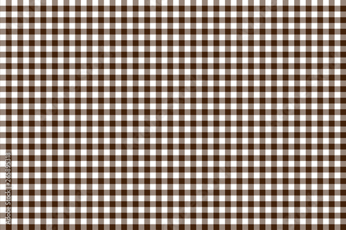 Brown Gingham pattern. Texture from rhombus/squares for - plaid, tablecloths, clothes, shirts, dresses, paper, bedding, blankets, quilts and other textile products. Vector illustration EPS 10