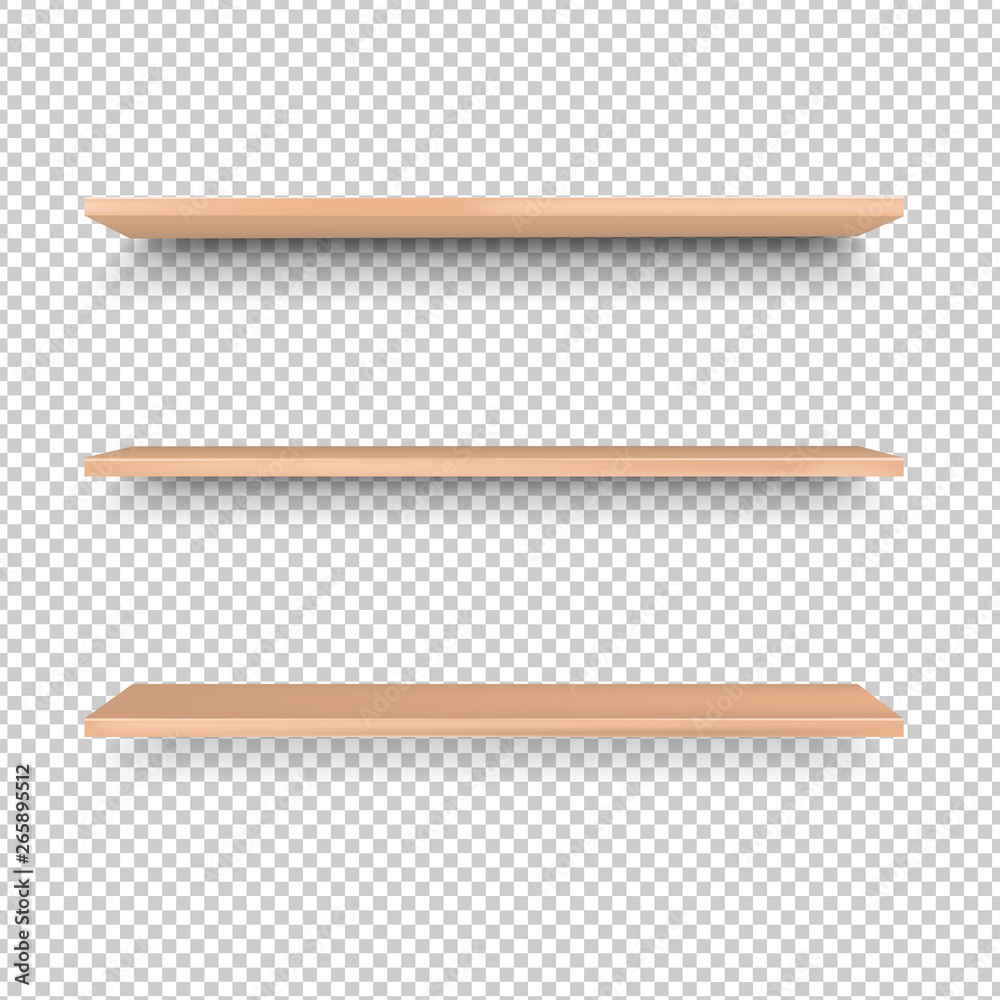 Empty Wooden Shelf Isolated Transparent Background Empty Wooden Shelf Isolated Transparent Background