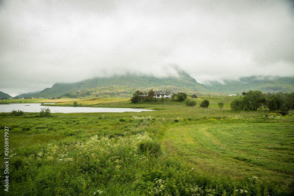 Fototapeta premium Lofoten moody landscape