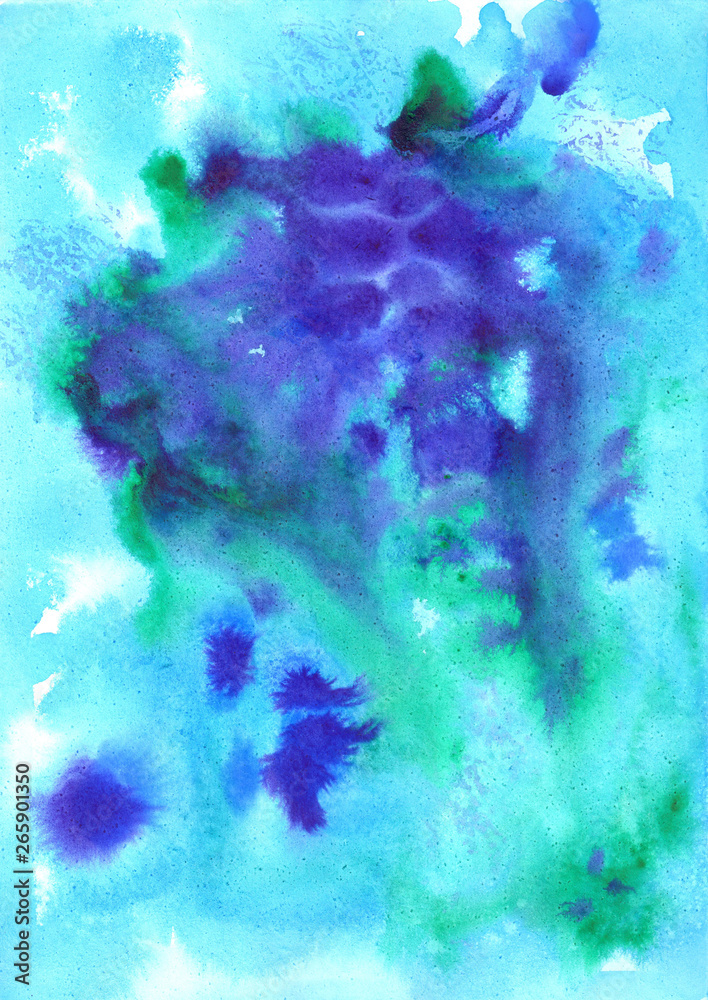 Hand painted, artistic, abstract watercolor, aquarelle texture on paper for graphic design.