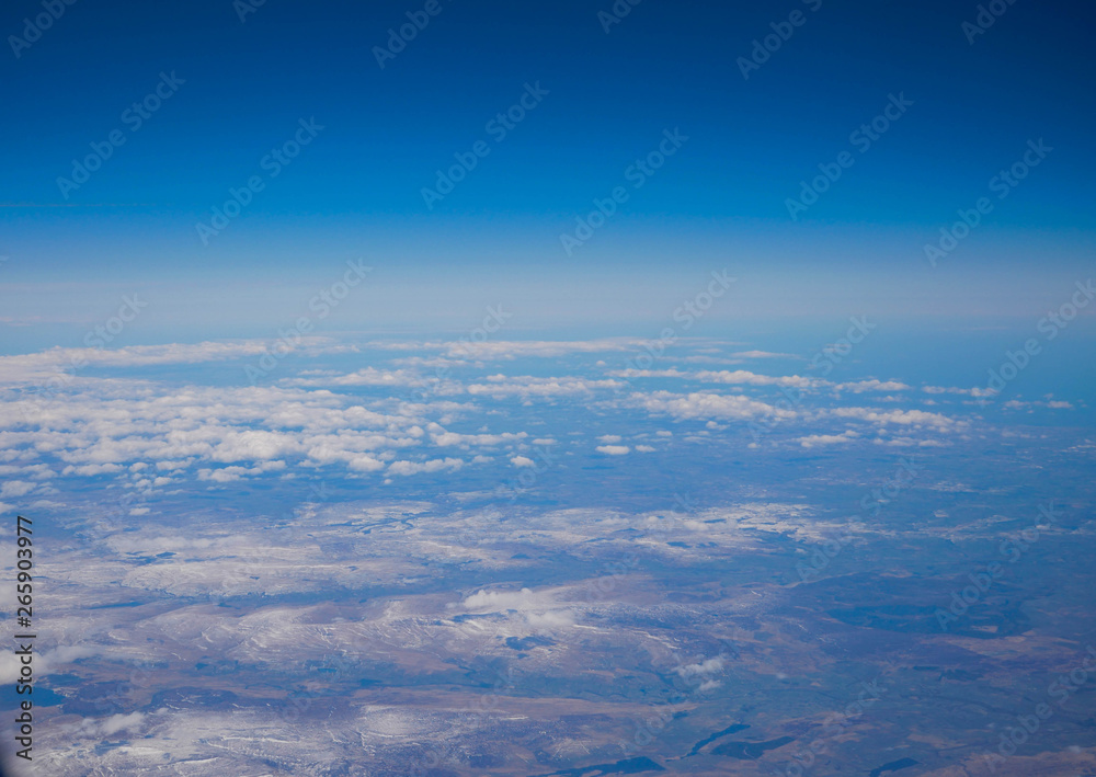 Naklejka premium Aerial view of the southern region icy landsacpe