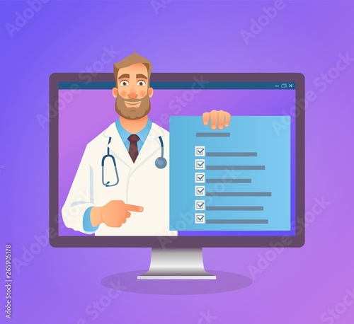 Online medicine concept