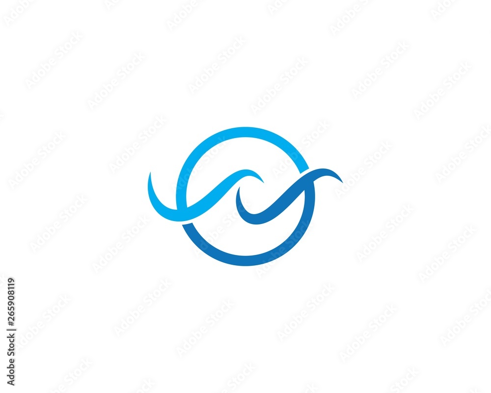 Obraz premium Water wave Logo Template