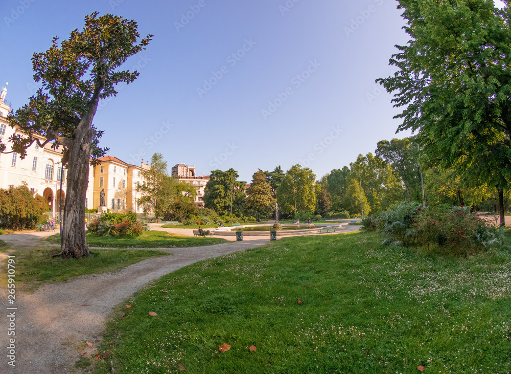 Milan - Italy, Renaissance palace immersed in the greenery of a park