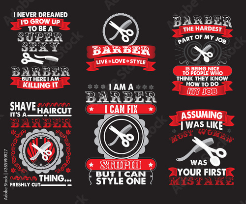 Barber Quote Set. Barber Set quote Bundle, good for print