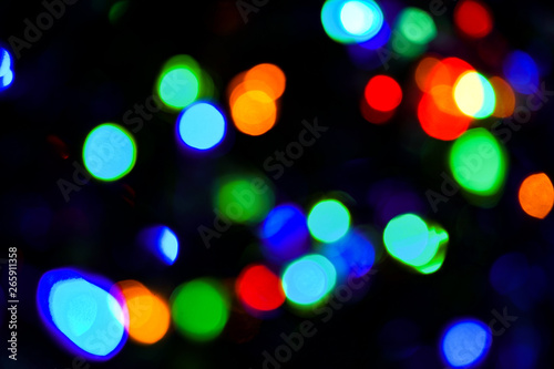 background image colored glowing lights, mugs, lanterns, fireflies