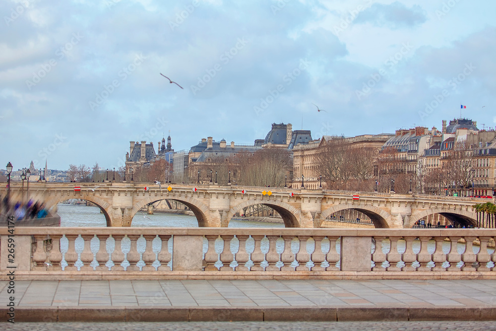 bridge over the Seine river in Paris 