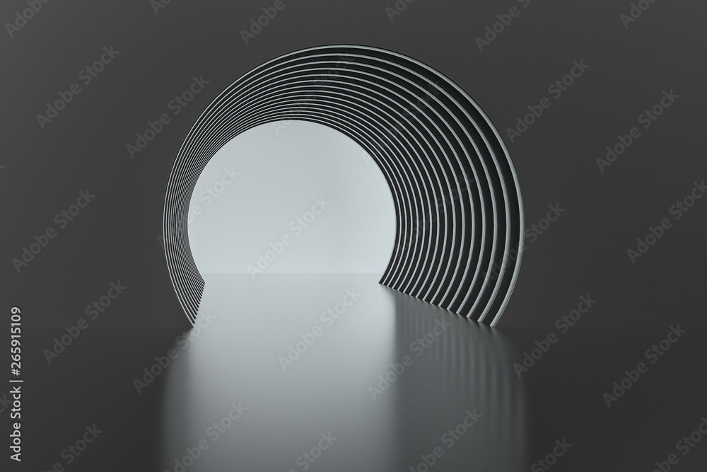 3d rendering, dark science-fiction tunnel, dark background 3d rendering, dark science-fiction tunnel, dark background