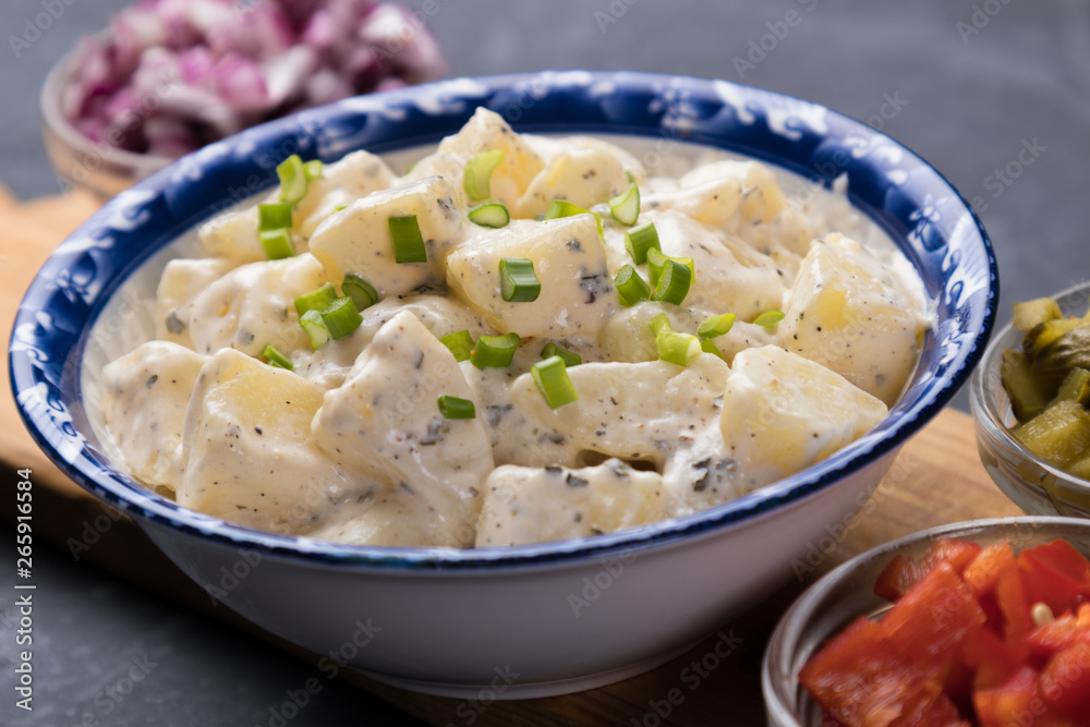 Potato salad with mayonnaise dressing Potato salad with mayonnaise dressing