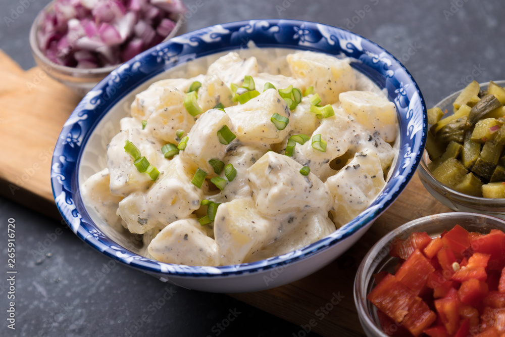 Potato salad with mayonnaise dressing Potato salad with mayonnaise dressing