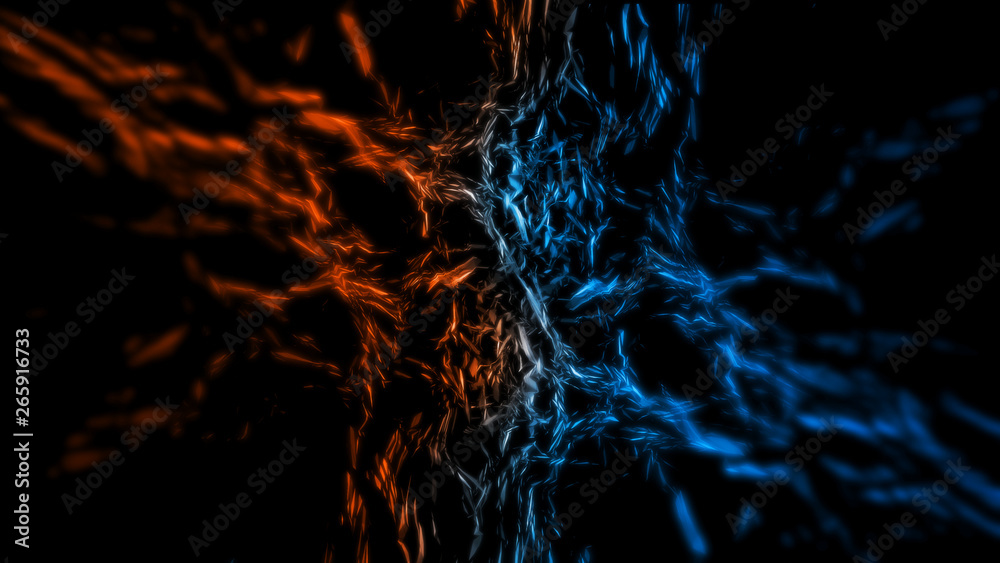 3D Rendering of abstract low polygon geometry. Concept of battle and fighting of two different elements between heating fire and cold ice. For wallpaper, laptop background Stock Illustration | Adobe Stock 3D Rendering of abstract low polygon geometry. Concept of battle and fighting of two different elements between heating fire and cold ice. For wallpaper, laptop background Stock Illustration | Adobe Stock