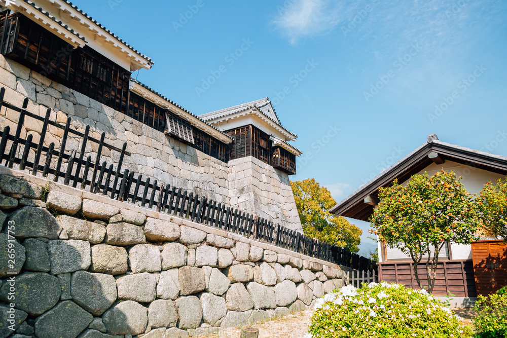 Matsuyama Castle traditional architecture in Matsuyama, Shikoku, Japan Matsuyama Castle traditional architecture in Matsuyama, Shikoku, Japan