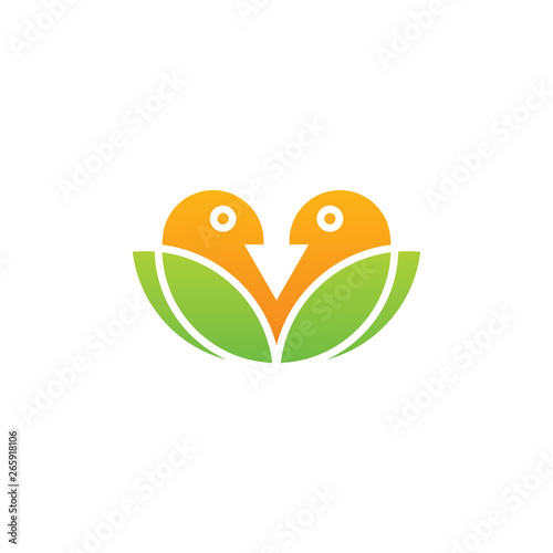 Bird Leaf Logo - Vector logo template